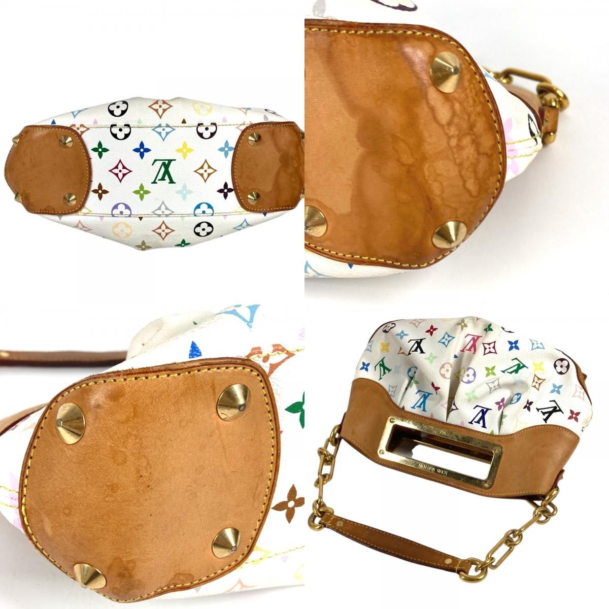 Louis Vuitton Handbag Judy PM Monogram Multicolor Canvas Bronze White — view 8