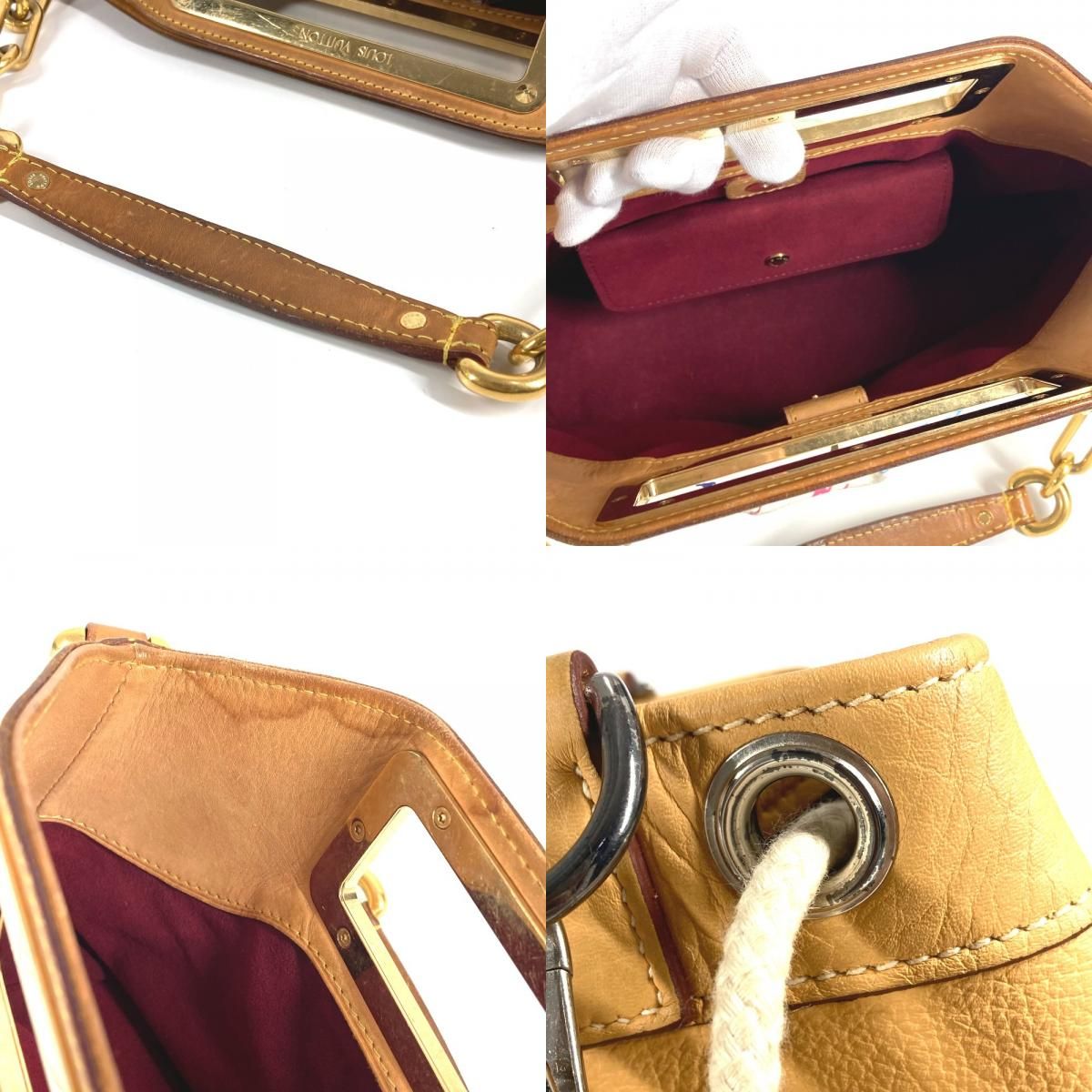 Louis Vuitton Handbag Judy PM Monogram Multicolor Canvas Bronze White — view 9