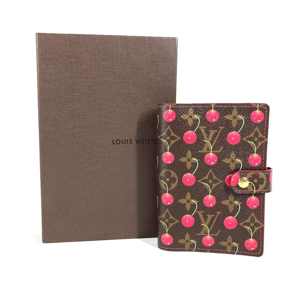 Louis Vuitton Notebook Cover Agenda PM Monogram Cherry Canvas Brown — view 2