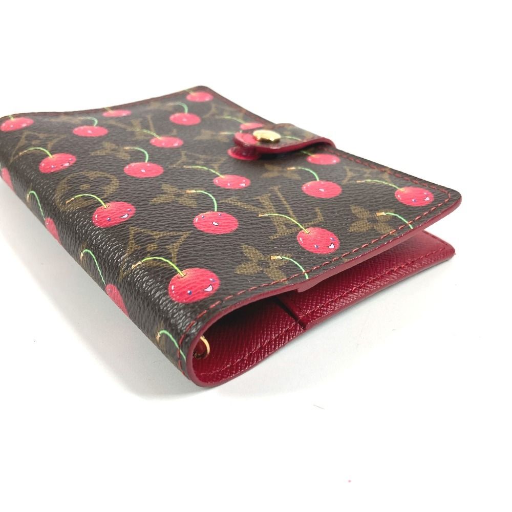 Louis Vuitton Notebook Cover Agenda PM Monogram Cherry Canvas Brown — view 6