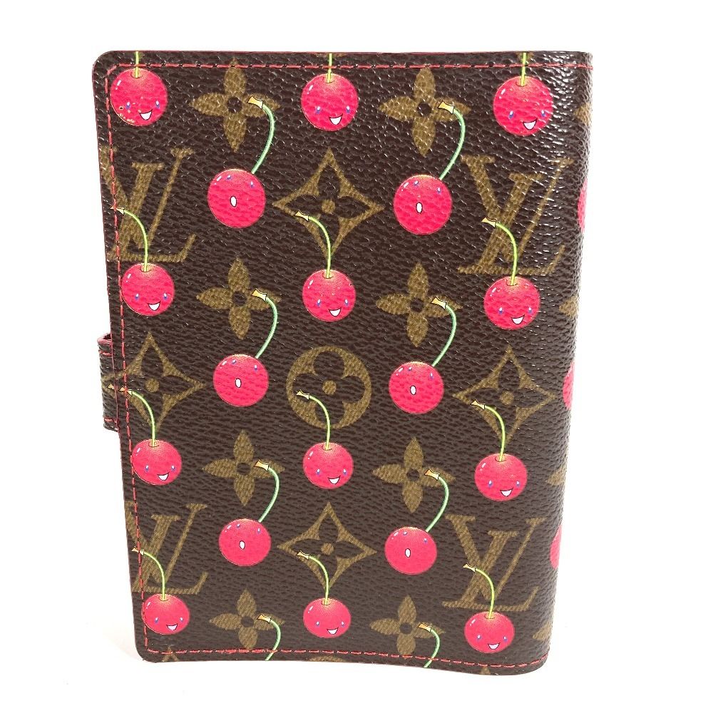 Louis Vuitton Notebook Cover Agenda PM Monogram Cherry Canvas Brown — view 3