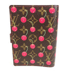 Louis Vuitton Notebook Cover Agenda PM Monogram Cherry Canvas Brown — view 3