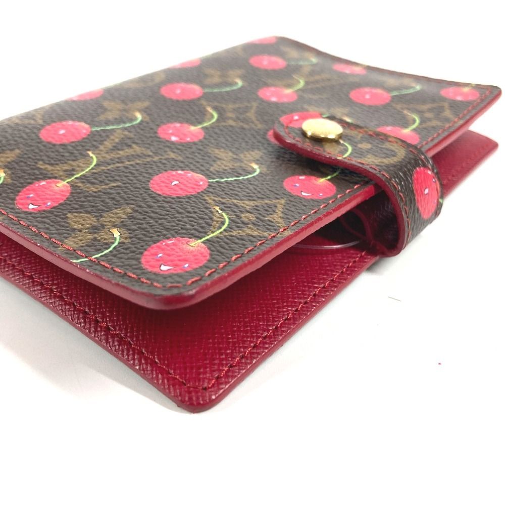 Louis Vuitton Notebook Cover Agenda PM Monogram Cherry Canvas Brown — view 7