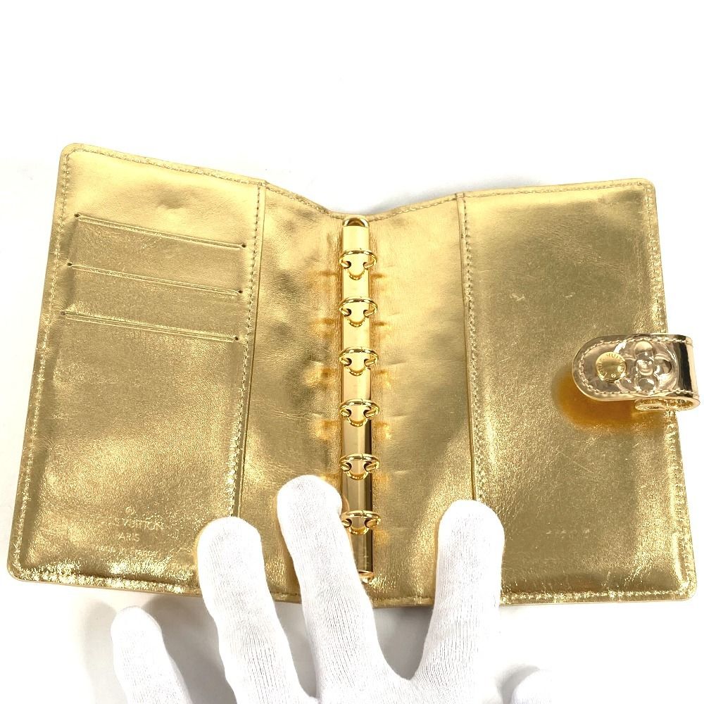 Louis Vuitton Notebook Cover Agenda PM Leather Gold — view 8