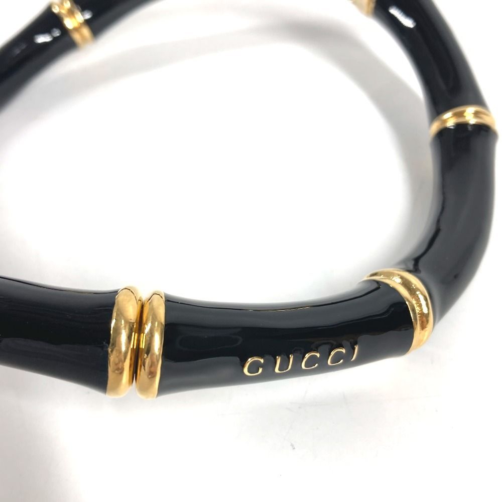 Gucci Necklace Bamboo Logo Choker Aluminum Black — view 2