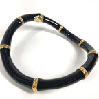 Gucci Necklace Bamboo Logo Choker Aluminum Black — view 3