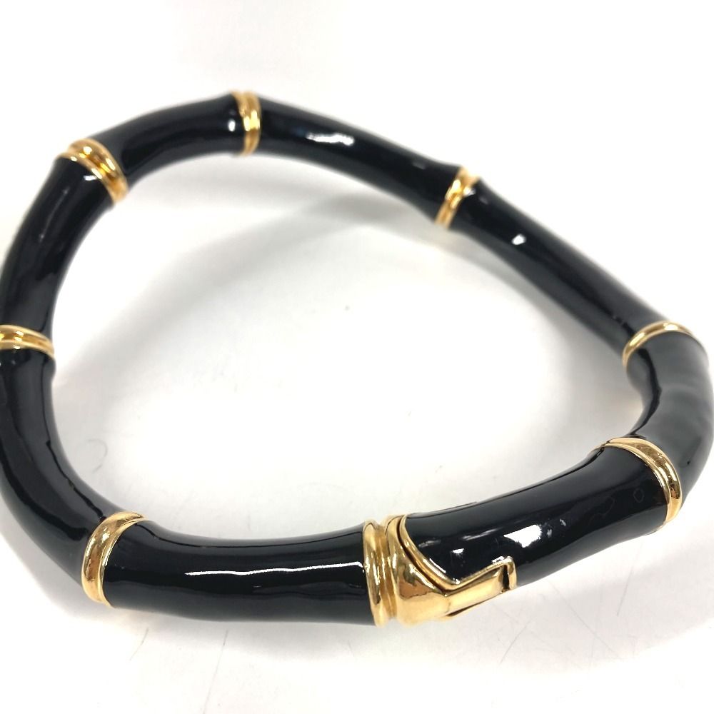 Gucci Necklace Bamboo Logo Choker Aluminum Black — view 4