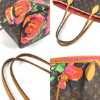 Louis Vuitton Tote Neverfull MM Monogram Canvas Pink — view 7
