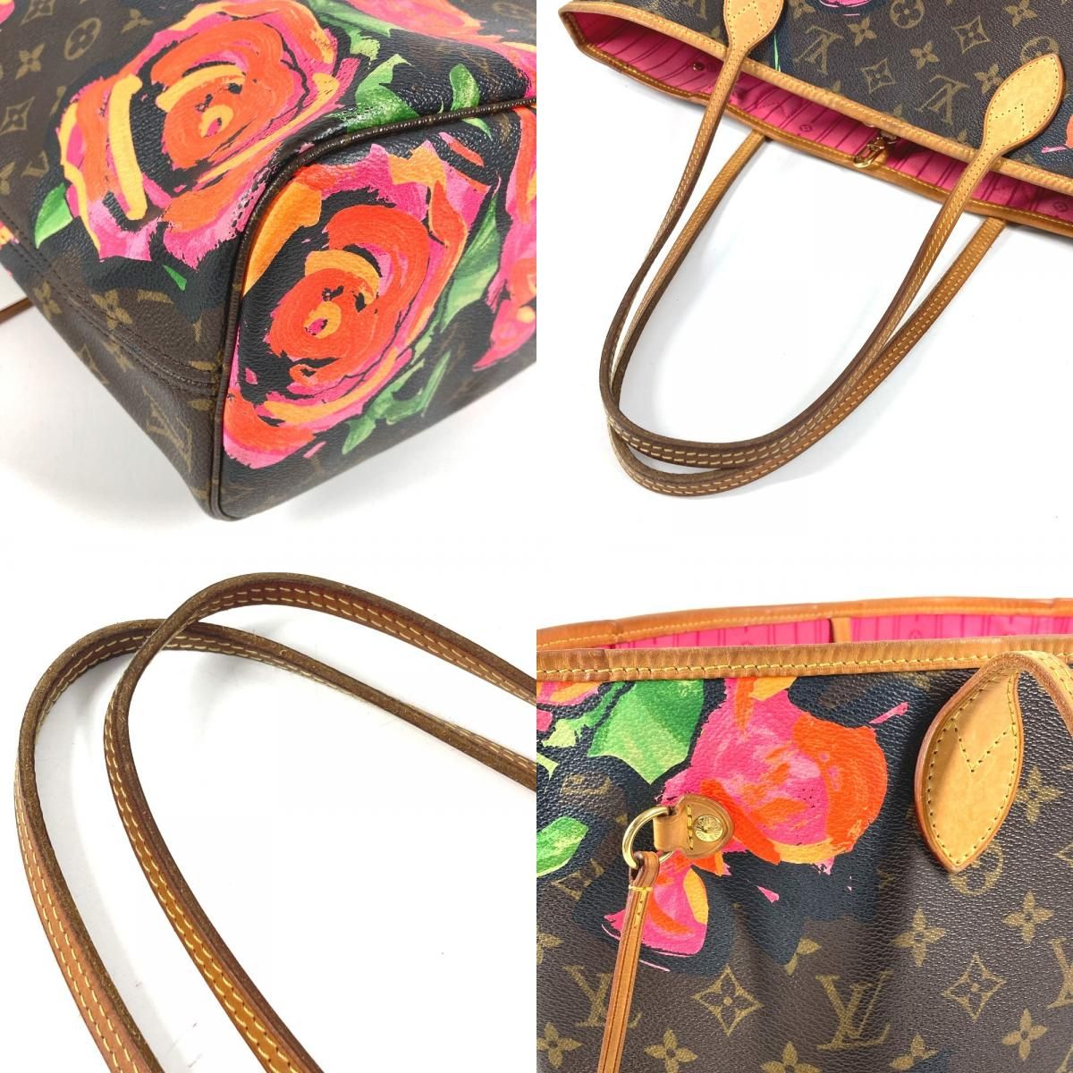 Louis Vuitton Tote Neverfull MM Monogram Canvas Pink — view 7