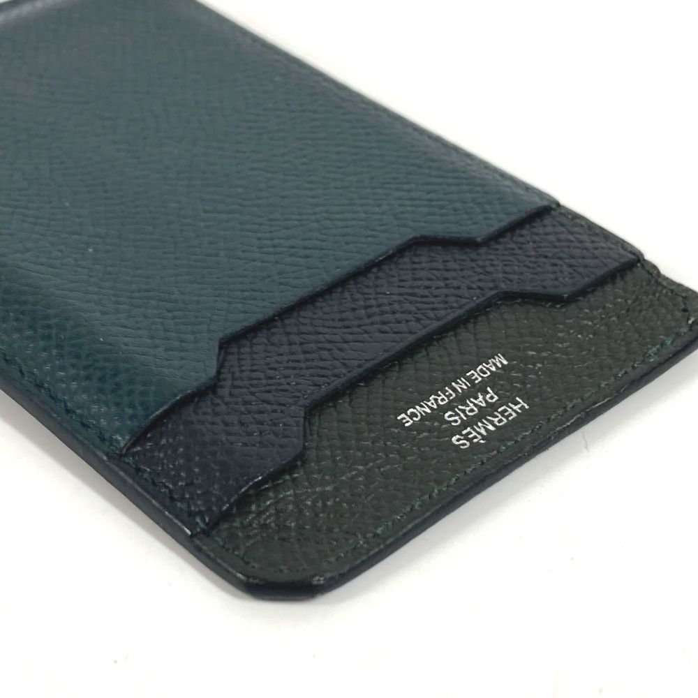Hermes Card Case Logo City Epsom Black — view 5