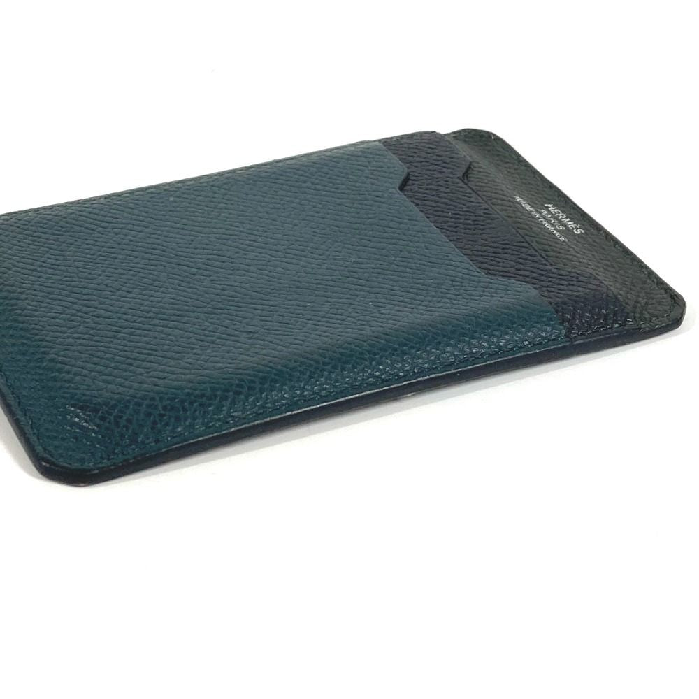 Hermes Card Case Logo City Epsom Black — view 4
