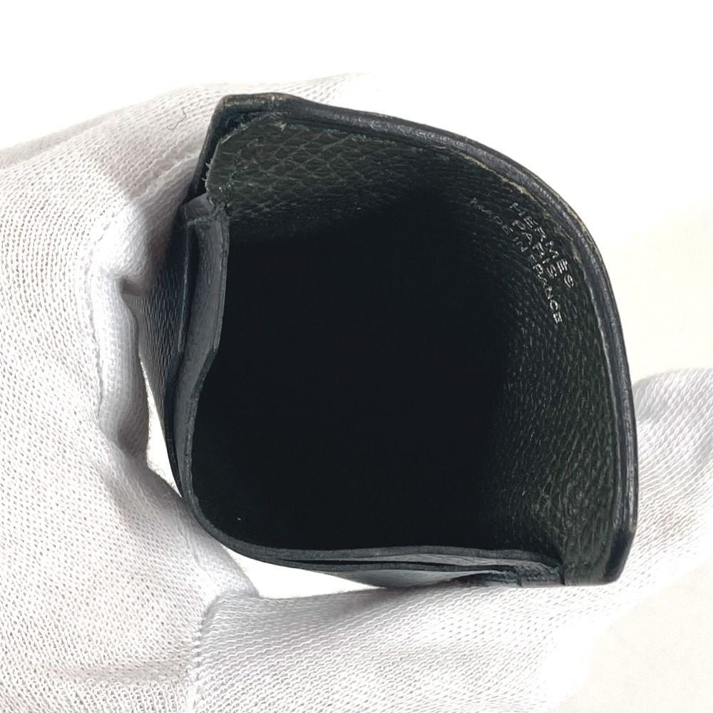 Hermes Card Case Logo City Epsom Black — view 8