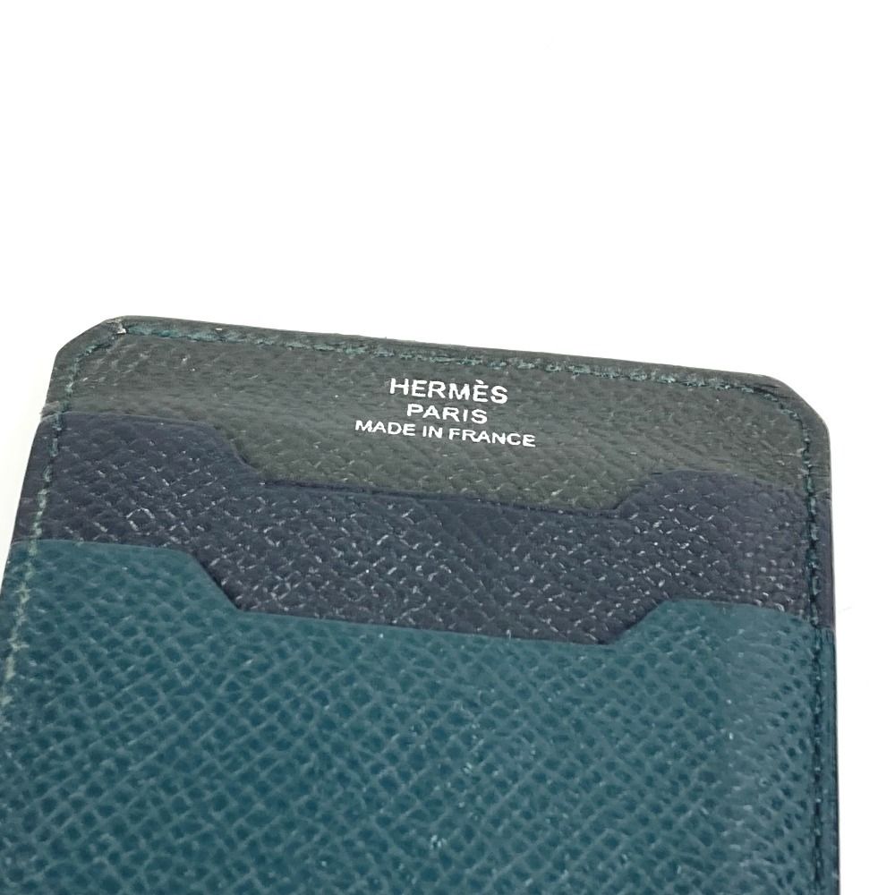Hermes Card Case Logo City Epsom Black — view 2