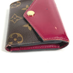 Louis Vuitton Trifold Wallet Portefeuille Zoe Monogram Canvas Fuchsia Brown — view 5