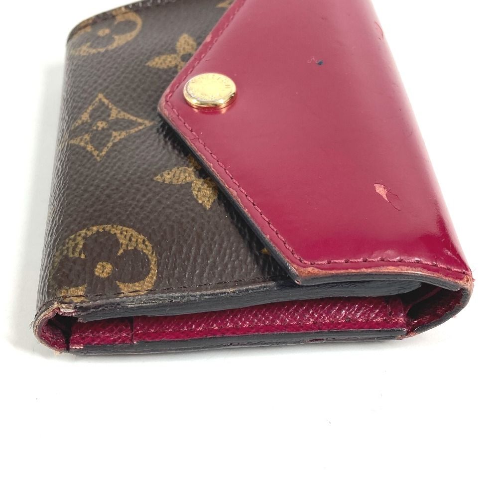 Louis Vuitton Trifold Wallet Portefeuille Zoe Monogram Canvas Fuchsia Brown — view 5