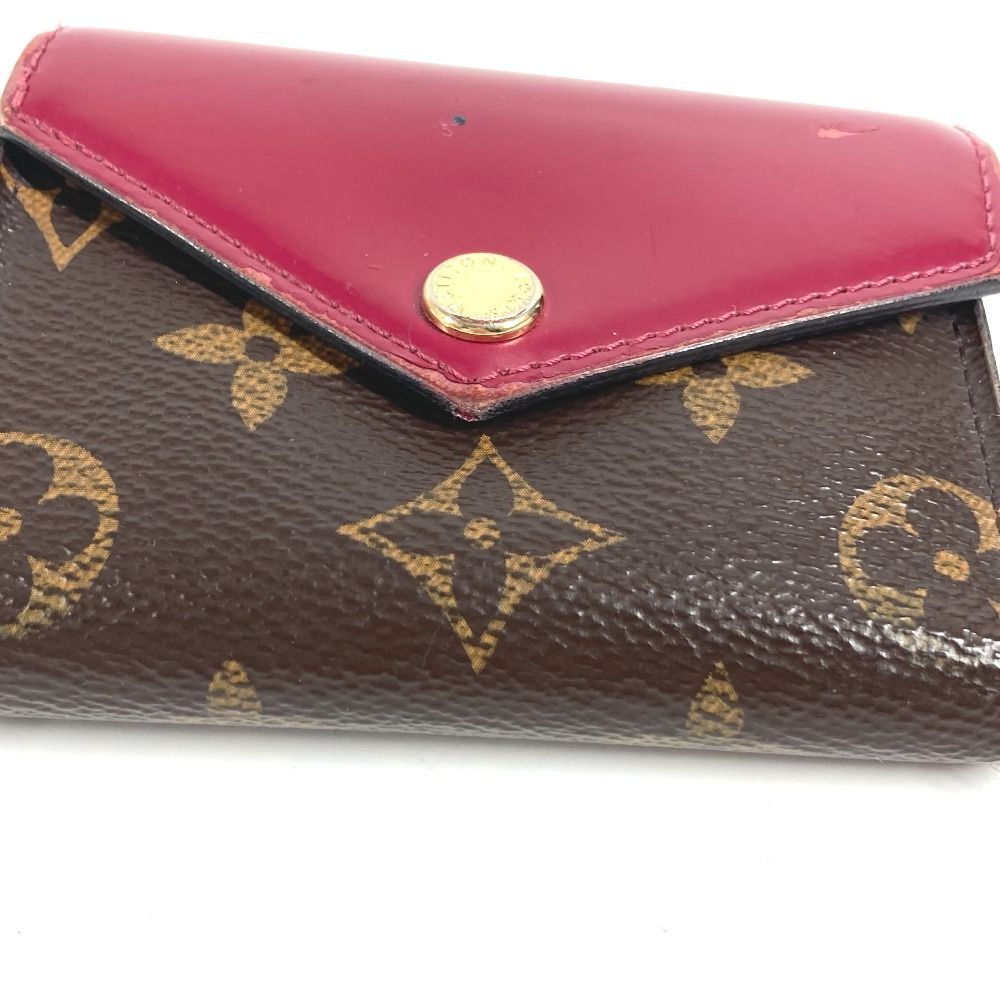 Louis Vuitton Trifold Wallet Portefeuille Zoe Monogram Canvas Fuchsia Brown — view 4