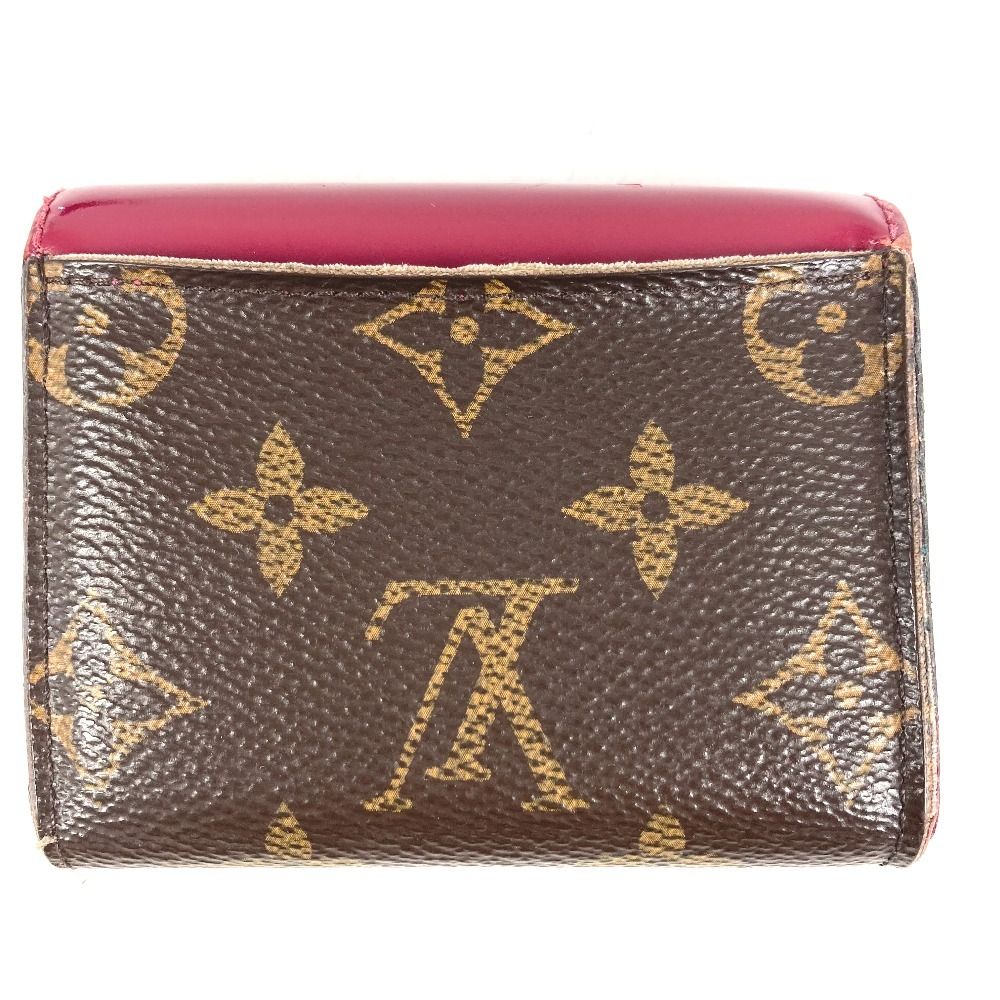 Louis Vuitton Trifold Wallet Portefeuille Zoe Monogram Canvas Fuchsia Brown — view 2