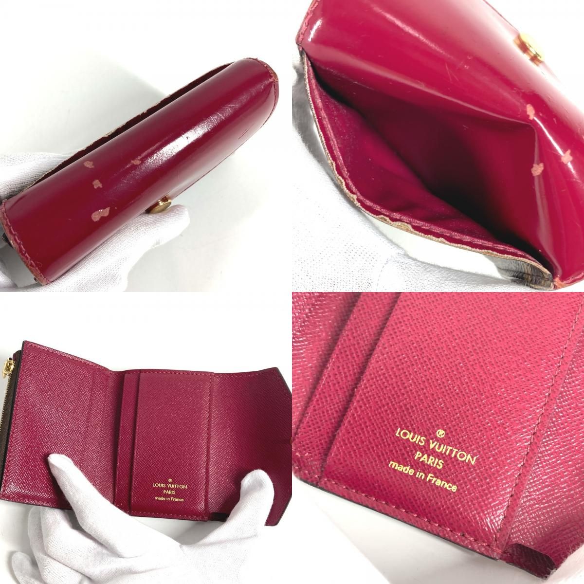 Louis Vuitton Trifold Wallet Portefeuille Zoe Monogram Canvas Fuchsia Brown — view 8