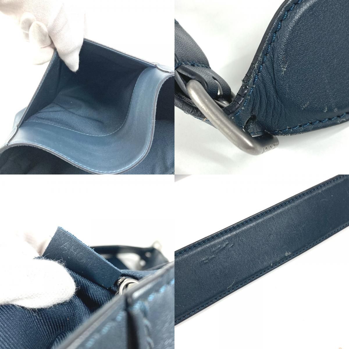 Louis Vuitton Shoulder Bag Loft Damier Infini Leather Cosmos Navy — view 9