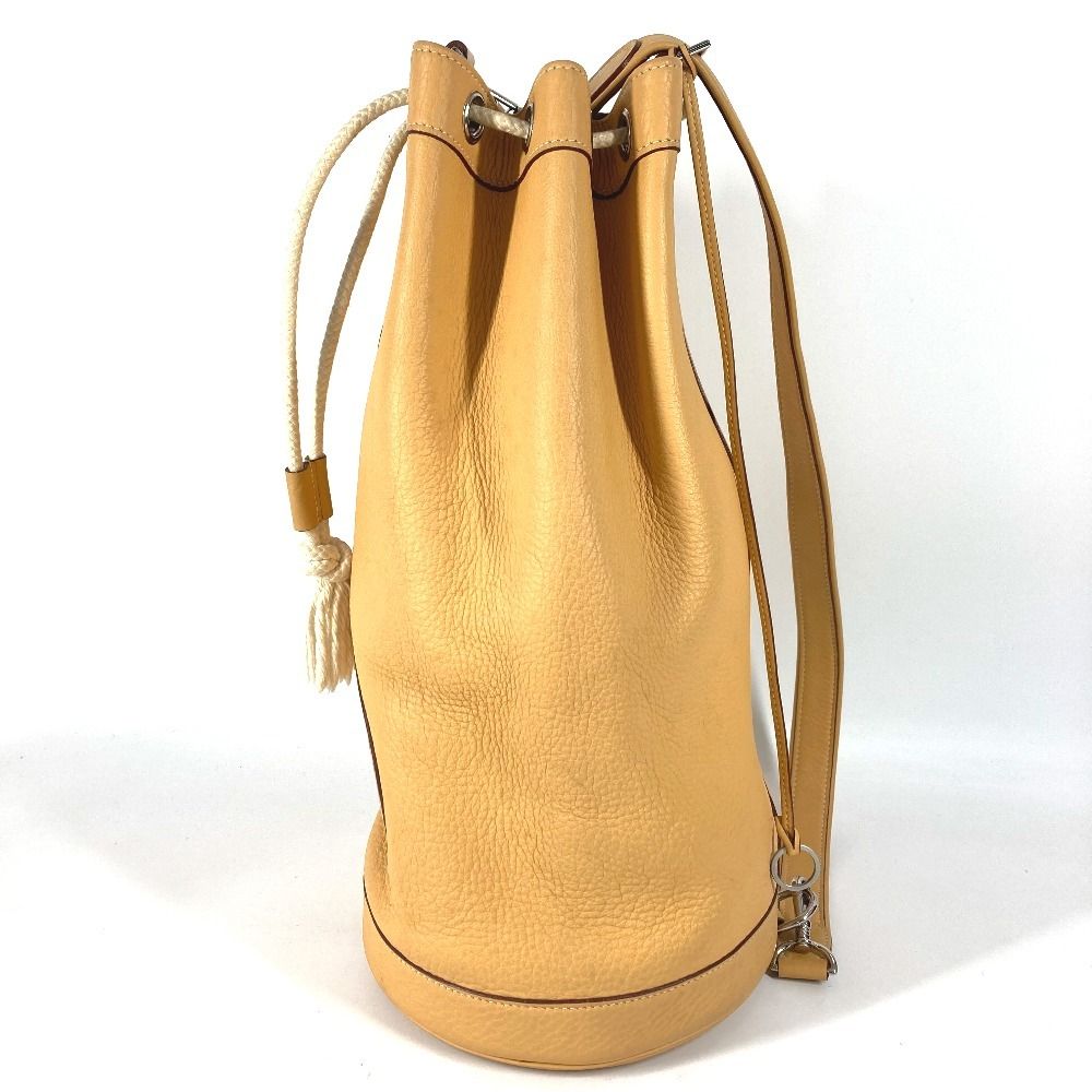 Hermes Shoulder Bag Lunch Taurillon Clemence Yellow Beige — view 3