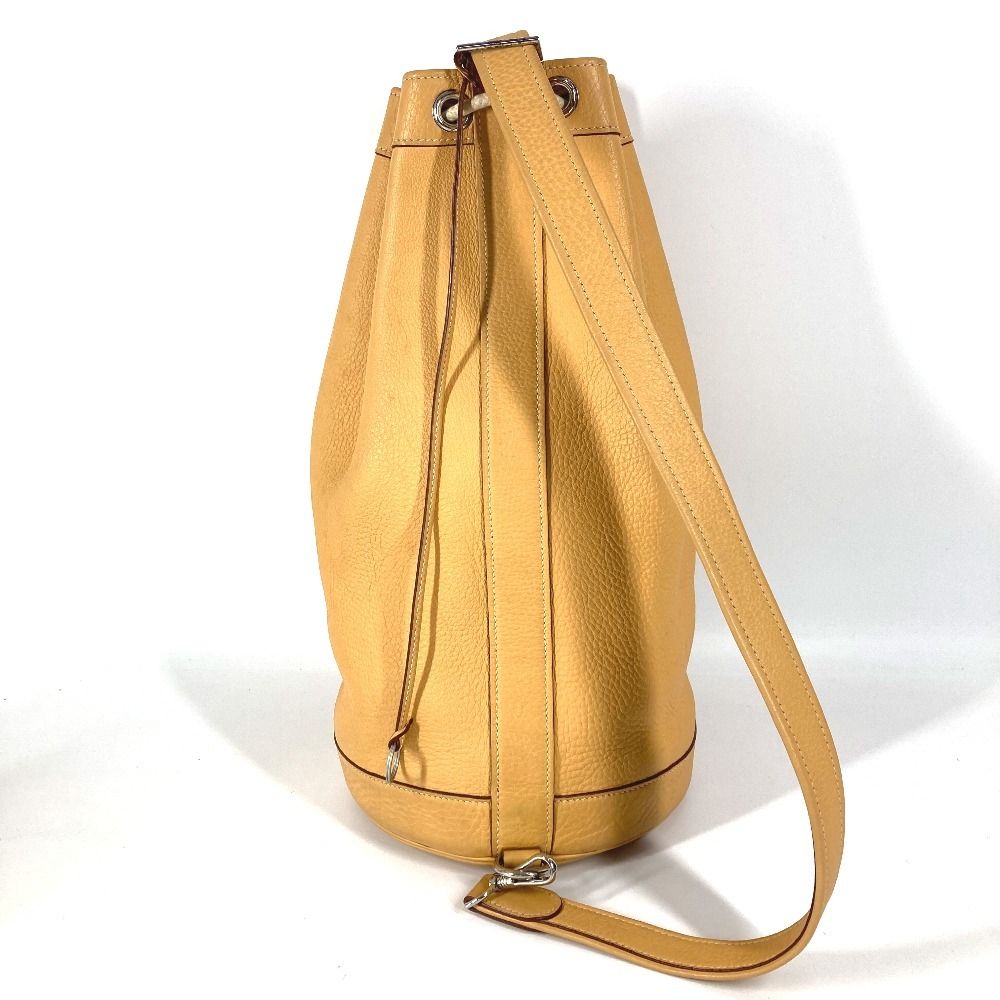 Hermes Shoulder Bag Lunch Taurillon Clemence Yellow Beige — view 2