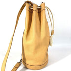 Hermes Shoulder Bag Lunch Taurillon Clemence Yellow Beige — view 4