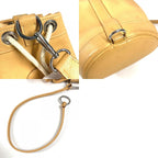 Hermes Shoulder Bag Lunch Taurillon Clemence Yellow Beige — view 9