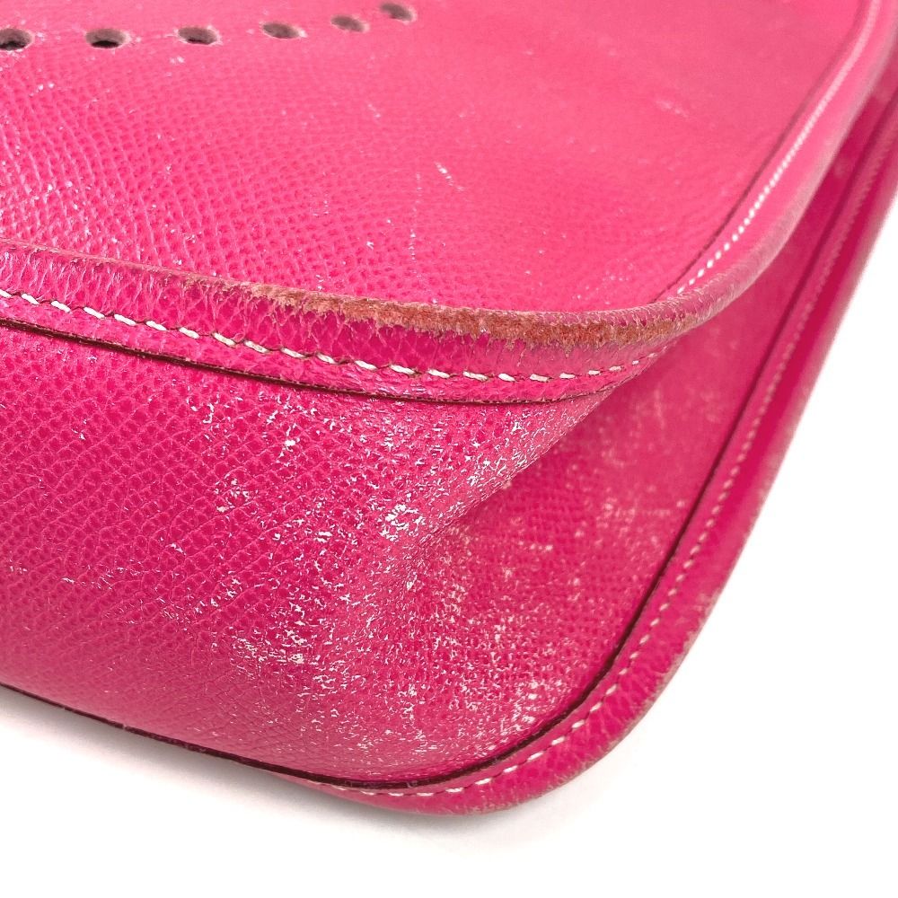 Hermes Shoulder Bag Evelyne 1 PM Epsom Rose Tyrian Pink — view 6