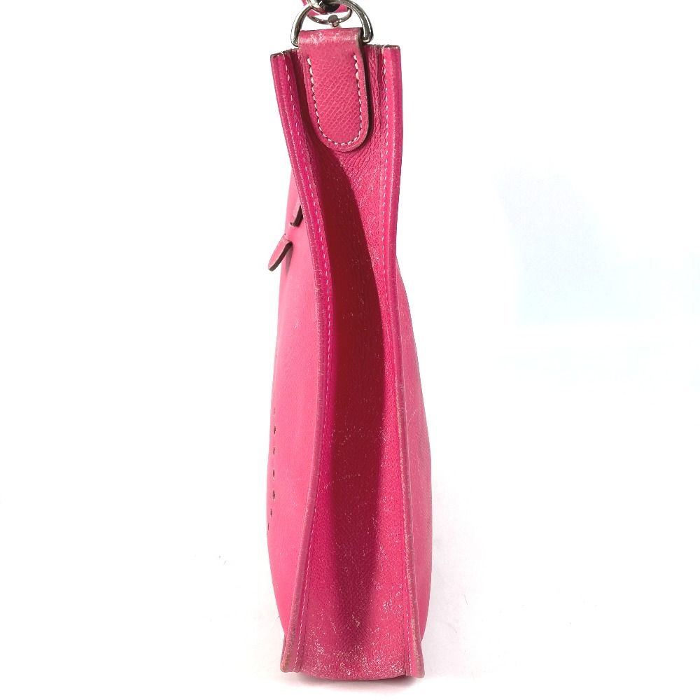 Hermes Shoulder Bag Evelyne 1 PM Epsom Rose Tyrian Pink — view 3