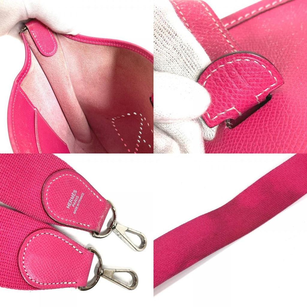 Hermes Shoulder Bag Evelyne 1 PM Epsom Rose Tyrian Pink — view 9