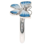 Dior Butterfly Motif Diamond Pinky Ring 18k White Gold — view 4