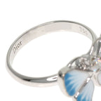Dior Butterfly Motif Diamond Pinky Ring 18k White Gold — view 6