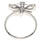 Dior Butterfly Motif Diamond Pinky Ring 18k White Gold — view 5