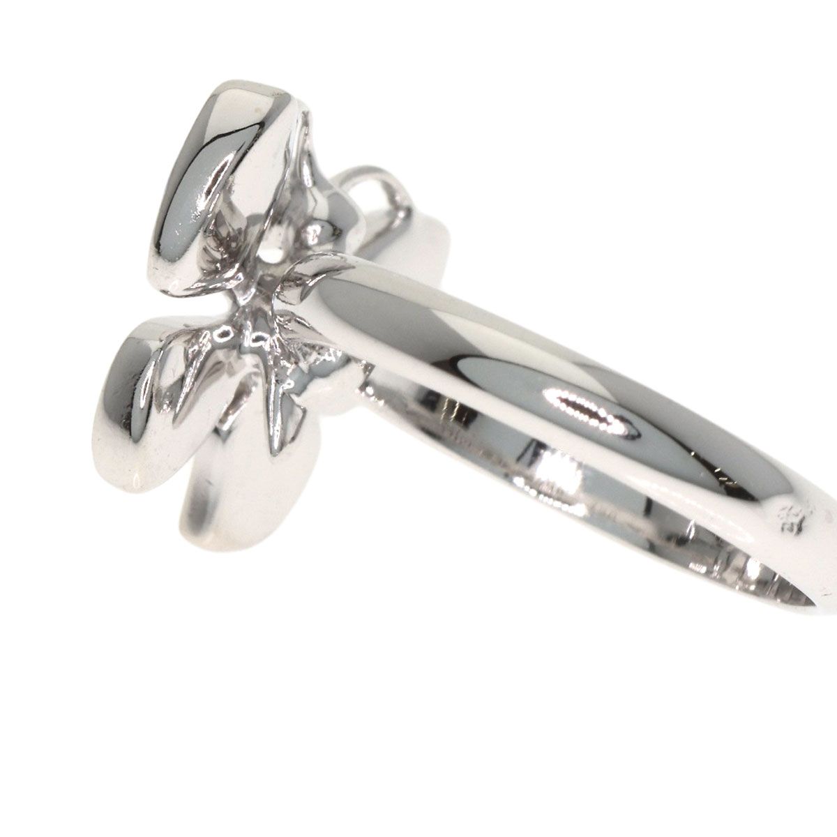 Dior Butterfly Motif Diamond Pinky Ring 18k White Gold — view 9