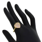 Dior Rose Quartz Ring 18k Yellow Gold Ring — view 8