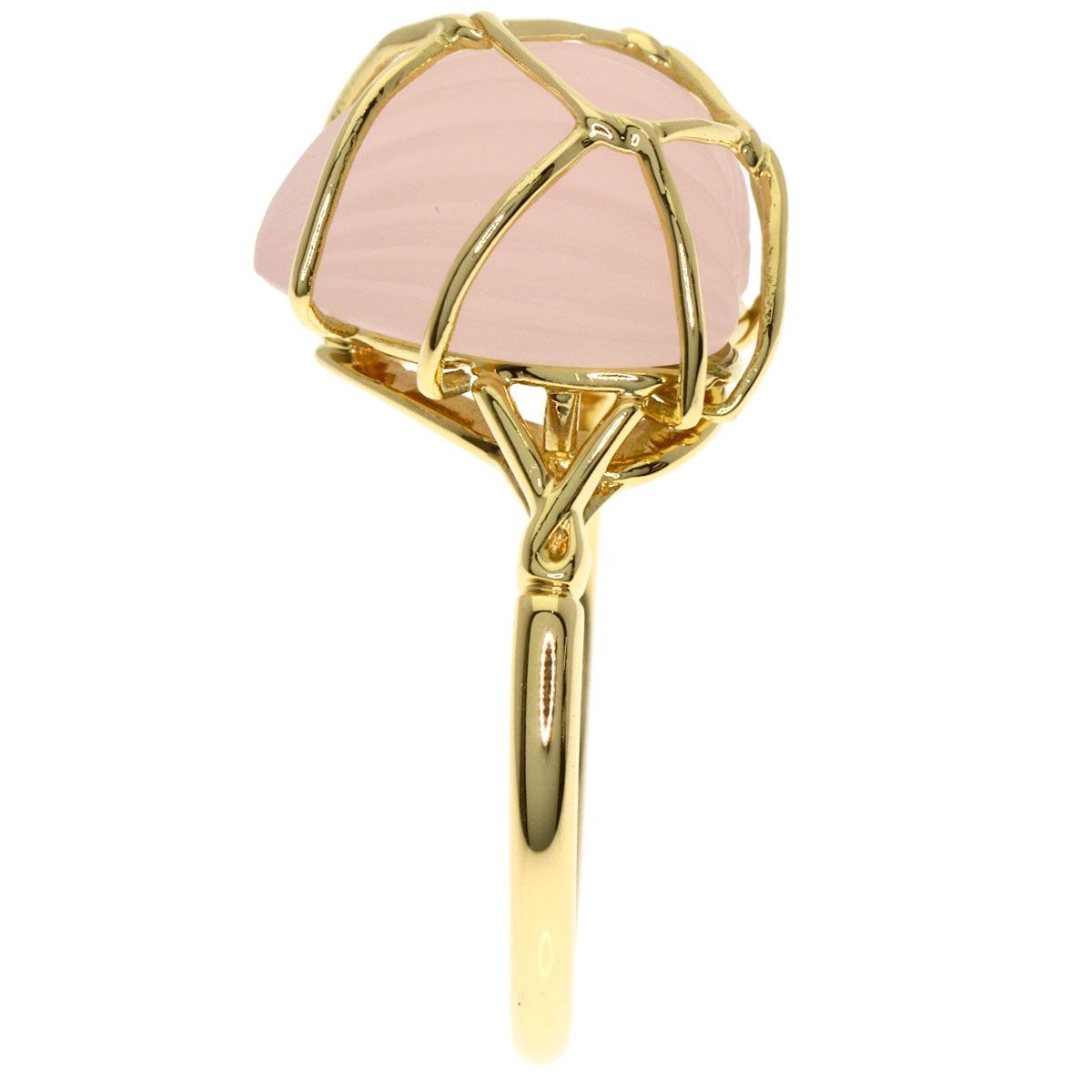 Dior Rose Quartz Ring 18k Yellow Gold Ring — view 4