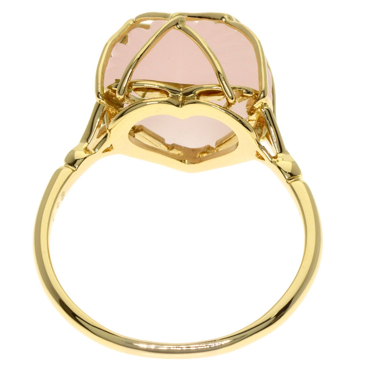 Dior Rose Quartz Ring 18k Yellow Gold Ring — view 5
