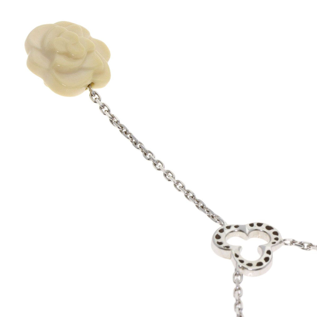 Chanel Camellia Diamond Necklace 18k White Gold — view 2