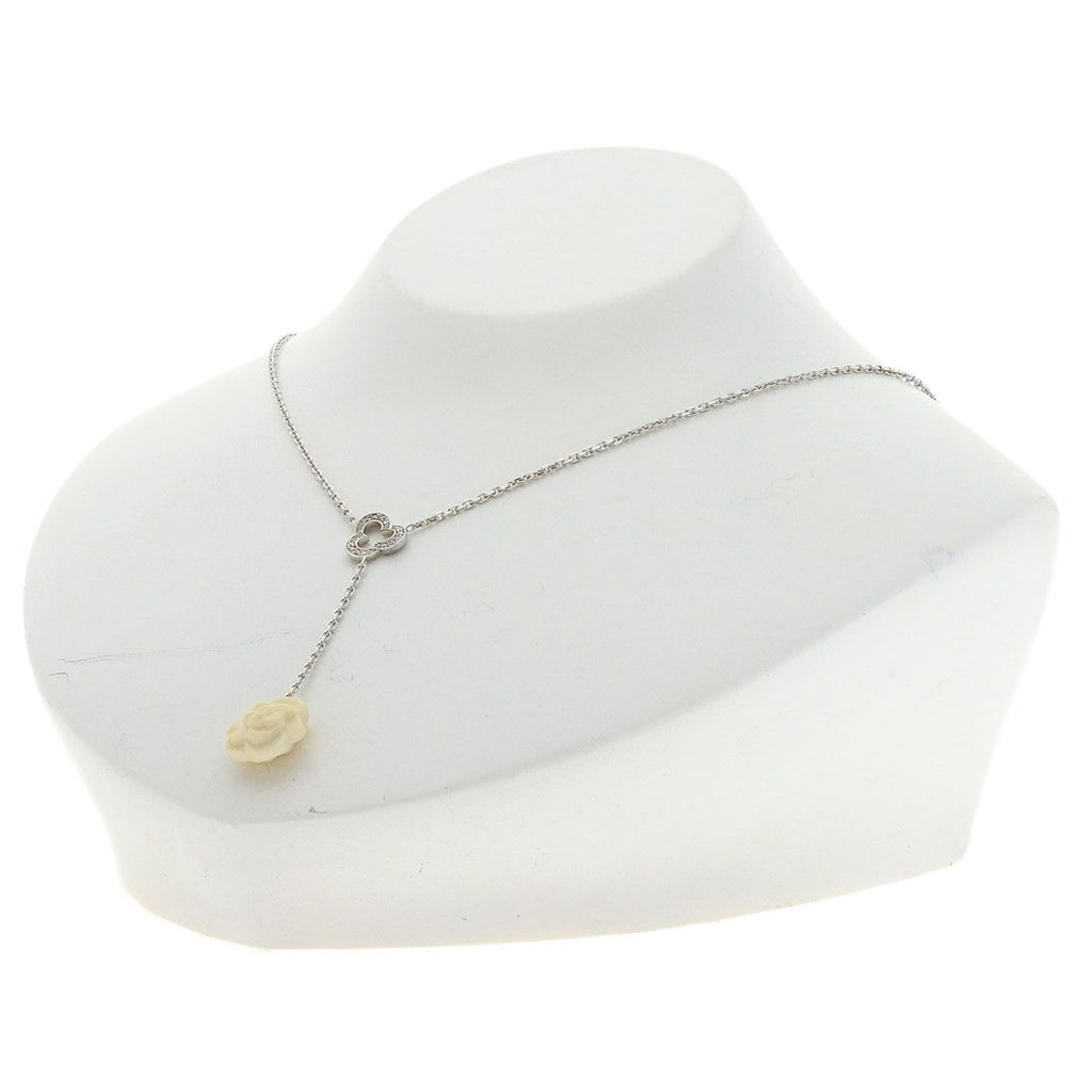 Chanel Camellia Diamond Necklace 18k White Gold — view 5