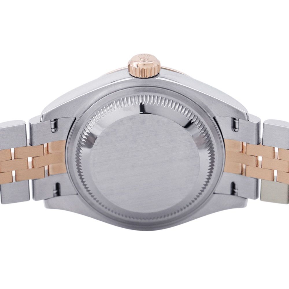 Rolex Lady Datejust SS 18k Pink Gold Aubergine Dial Bracelet — view 3