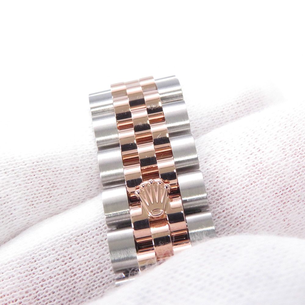 Rolex Lady Datejust SS 18k Pink Gold Aubergine Dial Bracelet — view 4
