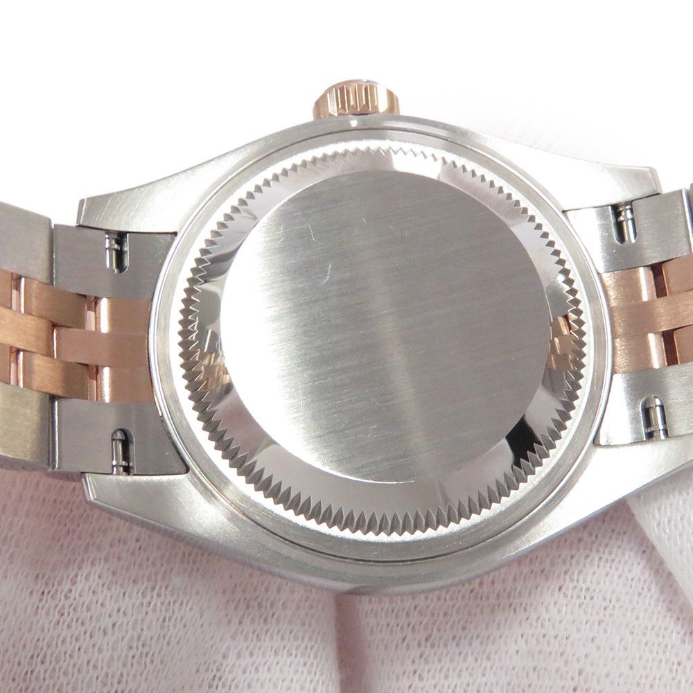 Rolex Lady Datejust SS 18k Pink Gold Aubergine Dial Bracelet — view 5