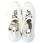 Dior Front Logo Lace Up Low Cut Sneakers White — view 4
