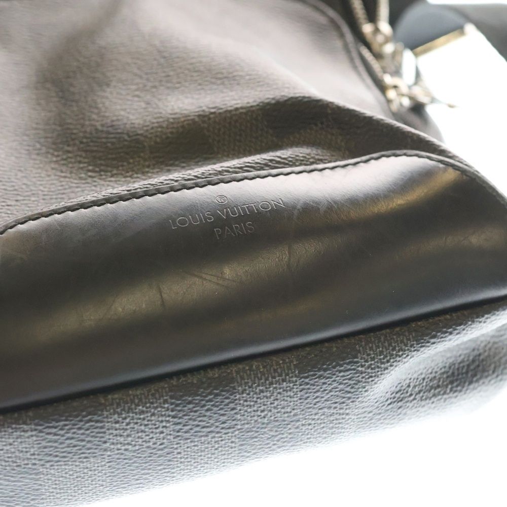 Louis Vuitton Damier Graphite Avenue Belt Bag Black Leather Silver — view 6
