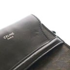 Celine Triomphe Phone Pouch Mini Shoulder Bag Black Leather — view 5