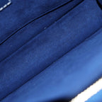 Louis Vuitton Monogram Jacquard Denim Dauphine MM Shoulder Bag Navy Leather Gold — view 4