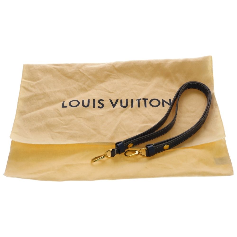 Louis Vuitton Monogram Jacquard Denim Dauphine MM Shoulder Bag Navy Leather Gold — view 6