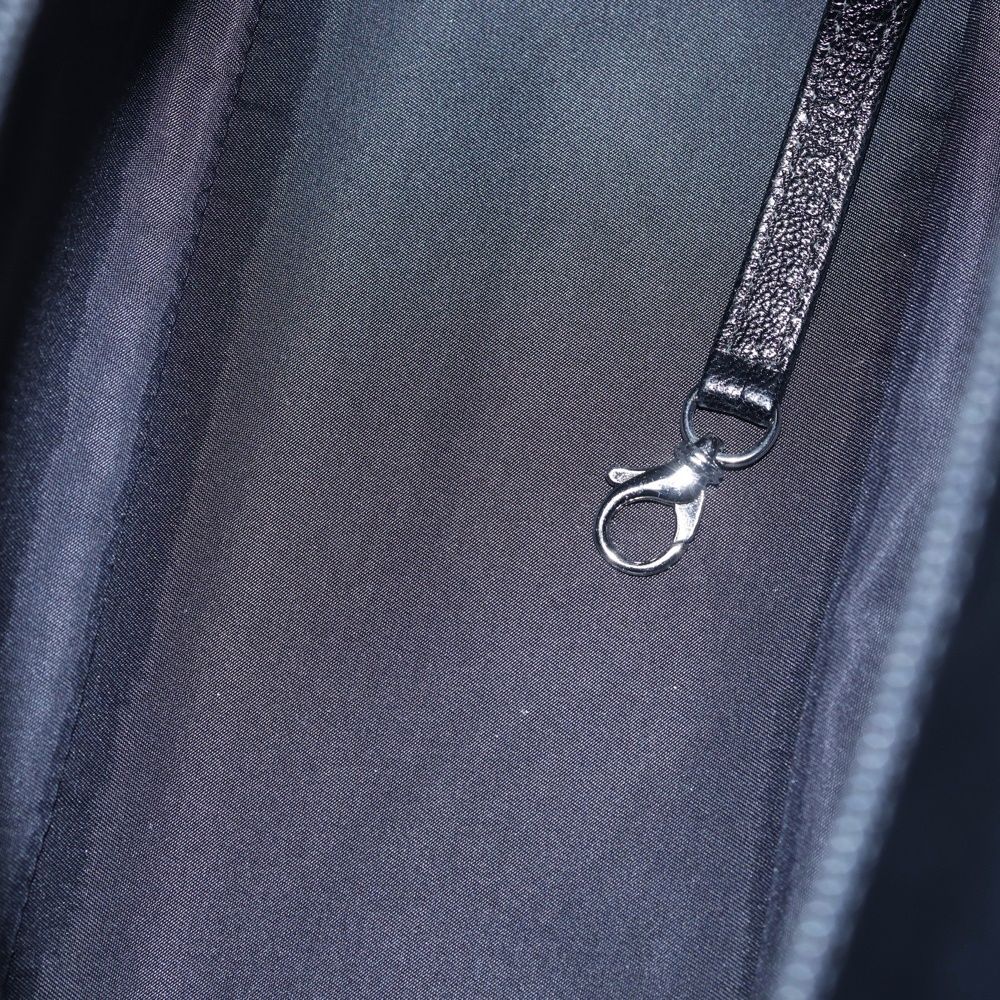 Chanel Paris Biarritz PM Quilted Tote Black Leather Canvas Silver — view 4