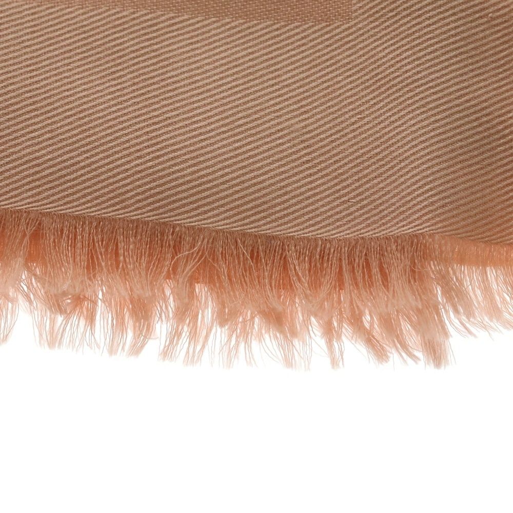 Louis Vuitton Monogram Shawl Scarf Pink Beige Silk Wool — view 4
