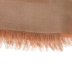 Louis Vuitton Monogram Shawl Scarf Pink Beige Silk Wool — view 4